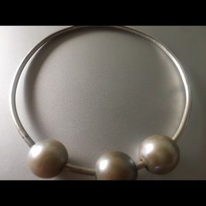 3-Pearl Tahitian Silver Bracelet